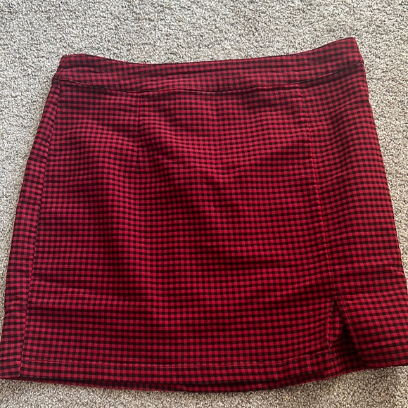 Garage Skirts Red And Black Checkered Garage Mini Skirt Poshmark